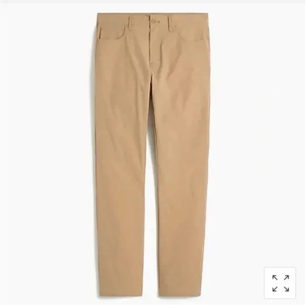 Men’s J. Crew Beige Slim 5 Pocket Tech Pants 33 x 30 NWT